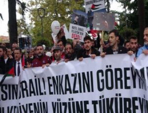 Trabzonspor taraftarından Filistin’e destek yürüyüşü