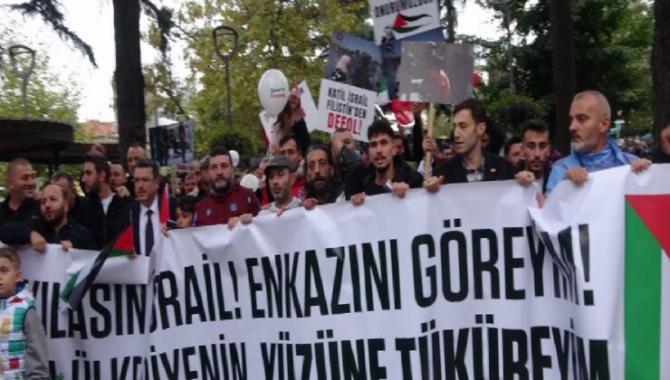 Trabzonspor taraftarından Filistin’e destek yürüyüşü